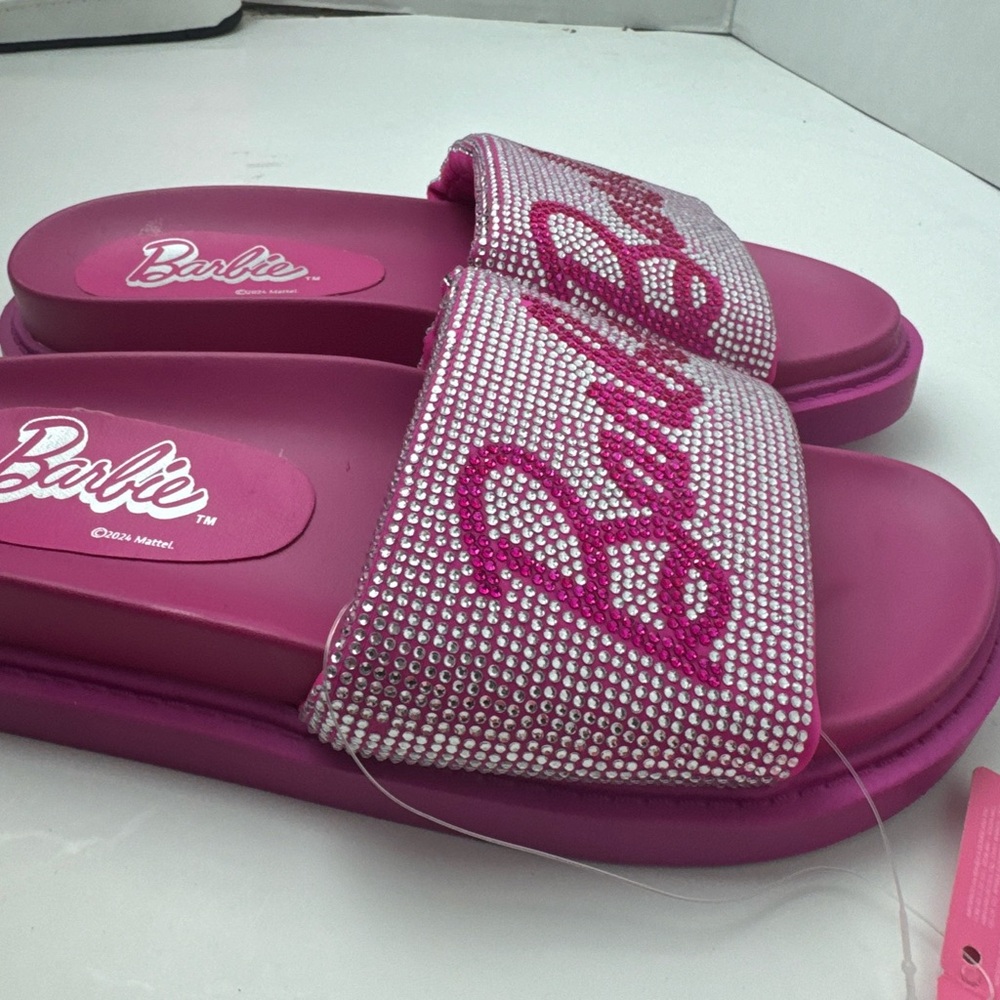 Barbie Fuchsia Sparkle Slippers
